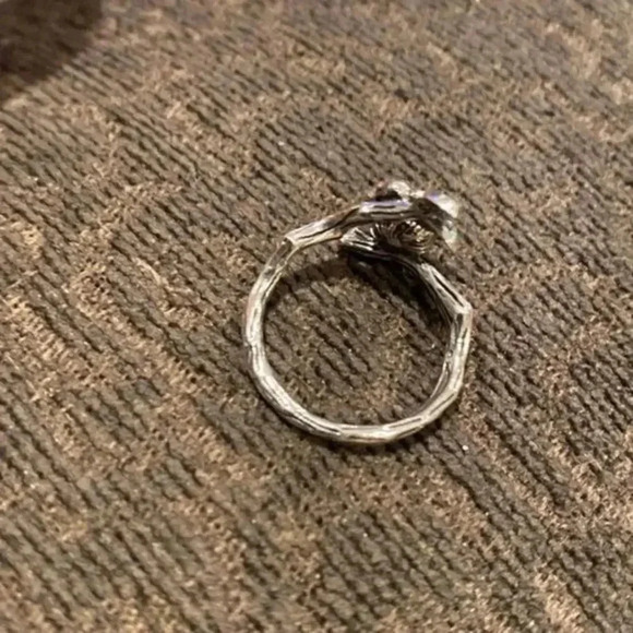 925 Stamp Rings for Women Trendy Elegant Vintage Make Old Simple Flowers - Picture 5 of 6